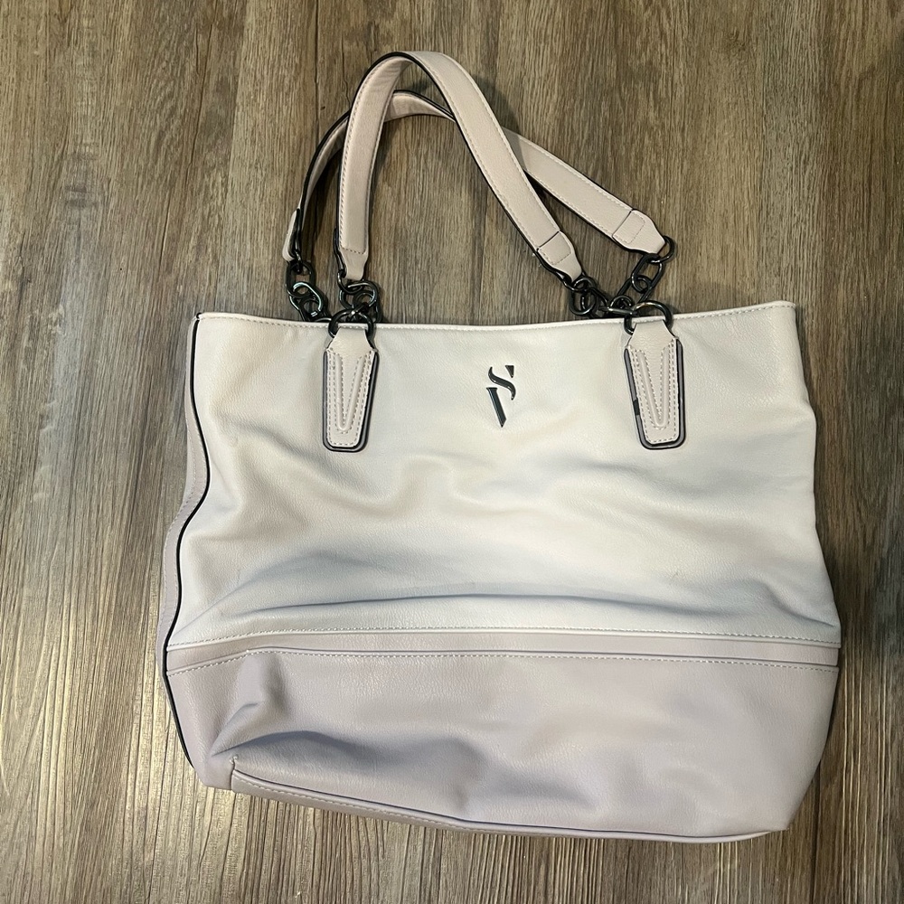 Simply Vera Vera Wang Cream Tote Bag with Structured Design